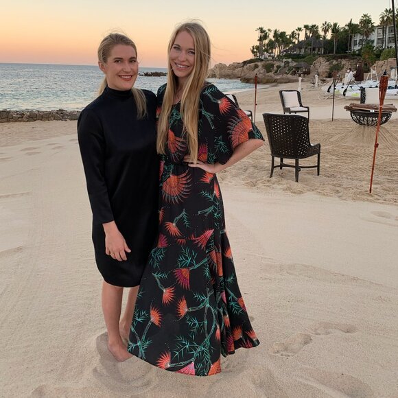 Farm Rio- Multi Colored Palm Dress - Picture 1 of 6